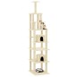 vidaXL Rascador para gatos con postes de sisal color crema 216 cm vidaXL Rascador para gatos con postes de sisal color crema 216 cm