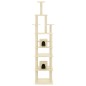 vidaXL Rascador para gatos con postes de sisal color crema 216 cm vidaXL Rascador para gatos con postes de sisal color crema 216 cm