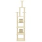 vidaXL Rascador para gatos con postes de sisal color crema 216 cm vidaXL Rascador para gatos con postes de sisal color crema 216 cm