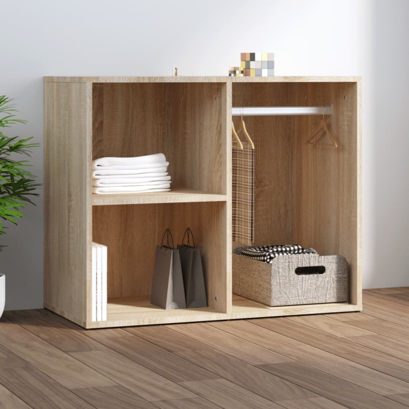 vidaXL Mueble vestidor madera contrachapada roble Sonoma 80x40x65 cm vidaXL Mueble vestidor madera contrachapada roble Sonoma 80x40x65 cm