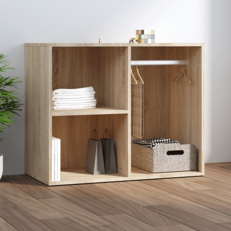 vidaXL Mueble vestidor madera contrachapada roble Sonoma 80x40x65 cm