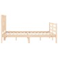 vidaXL Estructura de cama con cabecero madera maciza 140x200 cm