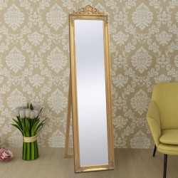 vidaXL Espejo de pie estilo barroco dorado 160x40 cm