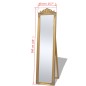 vidaXL Espejo de pie estilo barroco dorado 160x40 cm vidaXL Espejo de pie estilo barroco dorado 160x40 cm
