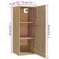 vidaXL Armario colgante madera contrachapada color roble 35x34x90 cm vidaXL Armario colgante madera contrachapada color roble 35x34x90 cm