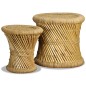 vidaXL Taburetes de cocina 2 unidades bambú y yute vidaXL Taburetes de cocina 2 unidades bambú y yute