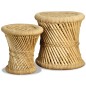 vidaXL Taburetes de cocina 2 unidades bambú y yute vidaXL Taburetes de cocina 2 unidades bambú y yute