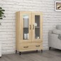 vidaXL Aparador madera contrachapada roble Sonoma 70x31x115 cm vidaXL Aparador madera contrachapada roble Sonoma 70x31x115 cm
