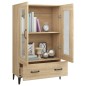 vidaXL Aparador madera contrachapada roble Sonoma 70x31x115 cm vidaXL Aparador madera contrachapada roble Sonoma 70x31x115 cm
