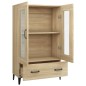 vidaXL Aparador madera contrachapada roble Sonoma 70x31x115 cm vidaXL Aparador madera contrachapada roble Sonoma 70x31x115 cm