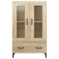 vidaXL Aparador madera contrachapada roble Sonoma 70x31x115 cm vidaXL Aparador madera contrachapada roble Sonoma 70x31x115 cm
