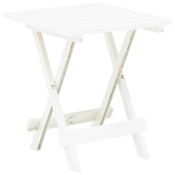 vidaXL Mesa plegable de jardín plástico blanco 45x43x50 cm 