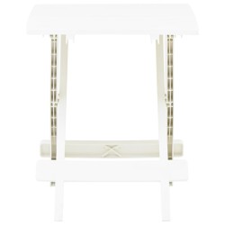 vidaXL Mesa plegable de jardín plástico blanco 45x43x50 cm 