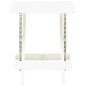 vidaXL Mesa plegable de jardín plástico blanco 45x43x50 cm 
