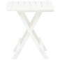 vidaXL Mesa plegable de jardín plástico blanco 45x43x50 cm 