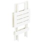 vidaXL Mesa plegable de jardín plástico blanco 45x43x50 cm 
