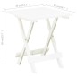 vidaXL Mesa plegable de jardín plástico blanco 45x43x50 cm 