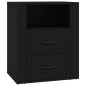 vidaXL Mesita de noche madera contrachapada negro 50x36x60 cm vidaXL Mesita de noche madera contrachapada negro 50x36x60 cm