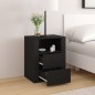 vidaXL Mesita de noche madera contrachapada negro 50x36x60 cm vidaXL Mesita de noche madera contrachapada negro 50x36x60 cm