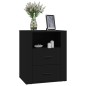 vidaXL Mesita de noche madera contrachapada negro 50x36x60 cm vidaXL Mesita de noche madera contrachapada negro 50x36x60 cm