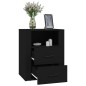 vidaXL Mesita de noche madera contrachapada negro 50x36x60 cm vidaXL Mesita de noche madera contrachapada negro 50x36x60 cm