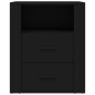 vidaXL Mesita de noche madera contrachapada negro 50x36x60 cm vidaXL Mesita de noche madera contrachapada negro 50x36x60 cm