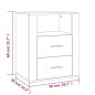 vidaXL Mesita de noche madera contrachapada negro 50x36x60 cm vidaXL Mesita de noche madera contrachapada negro 50x36x60 cm