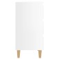 vidaXL Mesita noche con patas madera maciza blanco brillo 40x35x69 cm vidaXL Mesita noche con patas madera maciza blanco brillo 40x35x69 cm