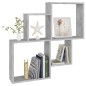 vidaXL Estante cubo de pared contrachapado gris hormigón 80x15x78,5 cm vidaXL Estante cubo de pared contrachapado gris hormigón 80x15x78,5 cm