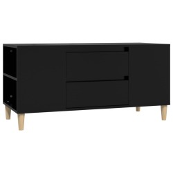 vidaXL Mueble para TV madera contrachapada negro 102x44,5x50 cm