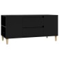 vidaXL Mueble para TV madera contrachapada negro 102x44,5x50 cm vidaXL Mueble para TV madera contrachapada negro 102x44,5x50 cm