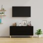 vidaXL Mueble para TV madera contrachapada negro 102x44,5x50 cm vidaXL Mueble para TV madera contrachapada negro 102x44,5x50 cm