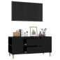 vidaXL Mueble para TV madera contrachapada negro 102x44,5x50 cm vidaXL Mueble para TV madera contrachapada negro 102x44,5x50 cm