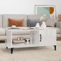 vidaXL Mesa de centro madera contrachapada blanco brillo 90x50x40 cm vidaXL Mesa de centro madera contrachapada blanco brillo 90x50x40 cm
