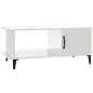 vidaXL Mesa de centro madera contrachapada blanco brillo 90x50x40 cm vidaXL Mesa de centro madera contrachapada blanco brillo 90x50x40 cm