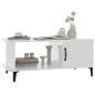 vidaXL Mesa de centro madera contrachapada blanco brillo 90x50x40 cm vidaXL Mesa de centro madera contrachapada blanco brillo 90x50x40 cm