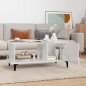 vidaXL Mesa de centro madera contrachapada blanco brillo 90x50x40 cm vidaXL Mesa de centro madera contrachapada blanco brillo 90x50x40 cm