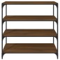 vidaXL Estantería contrachapada y acero roble marrón 100x33x100 cm vidaXL Estantería contrachapada y acero roble marrón 100x33x100 cm