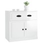 vidaXL Aparador madera contrachapada blanco brillante 70x35,5x67,5 cm vidaXL Aparador madera contrachapada blanco brillante 70x35,5x67,5 cm