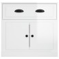 vidaXL Aparador madera contrachapada blanco brillante 70x35,5x67,5 cm vidaXL Aparador madera contrachapada blanco brillante 70x35,5x67,5 cm