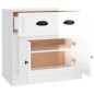 vidaXL Aparador madera contrachapada blanco brillante 70x35,5x67,5 cm vidaXL Aparador madera contrachapada blanco brillante 70x35,5x67,5 cm