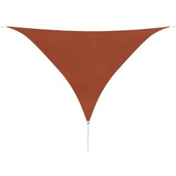 vidaXL Toldo de vela triangular tela Oxford terracota 5x5x5 m 