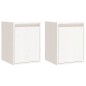 vidaXL Armario de pared 2 uds madera maciza de pino blanco 30x30x40 cm vidaXL Armario de pared 2 uds madera maciza de pino blanco 30x30x40 cm