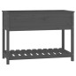 vidaXL Jardinera con estante madera maciza de pino gris 111,5x54x81 cm vidaXL Jardinera con estante madera maciza de pino gris 111,5x54x81 cm