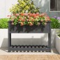 vidaXL Jardinera con estante madera maciza de pino gris 111,5x54x81 cm vidaXL Jardinera con estante madera maciza de pino gris 111,5x54x81 cm