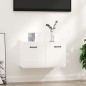 vidaXL Armario pared madera contrachapada blanco brillo 80x35x36,5 cm vidaXL Armario pared madera contrachapada blanco brillo 80x35x36,5 cm