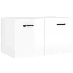 vidaXL Armario pared madera contrachapada blanco brillo 80x35x36,5 cm