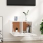 vidaXL Armario pared madera contrachapada blanco brillo 80x35x36,5 cm vidaXL Armario pared madera contrachapada blanco brillo 80x35x36,5 cm