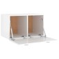 vidaXL Armario pared madera contrachapada blanco brillo 80x35x36,5 cm vidaXL Armario pared madera contrachapada blanco brillo 80x35x36,5 cm