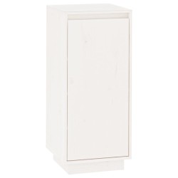 vidaXL Armario zapatero de madera maciza de pino blanco 35x35x80 cm